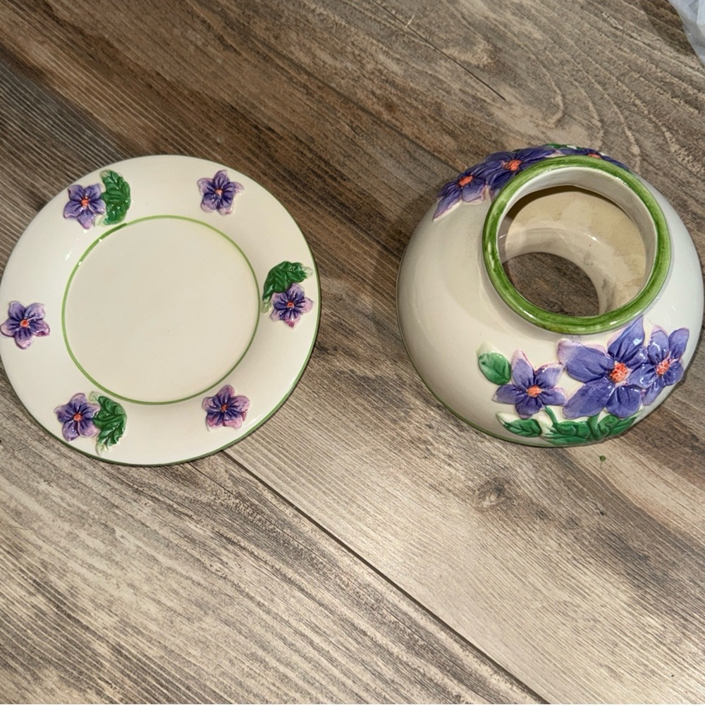 Floral Ceramic candle lamp